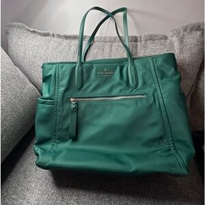 Forest Green Large Kate Spade 5 pocket tote